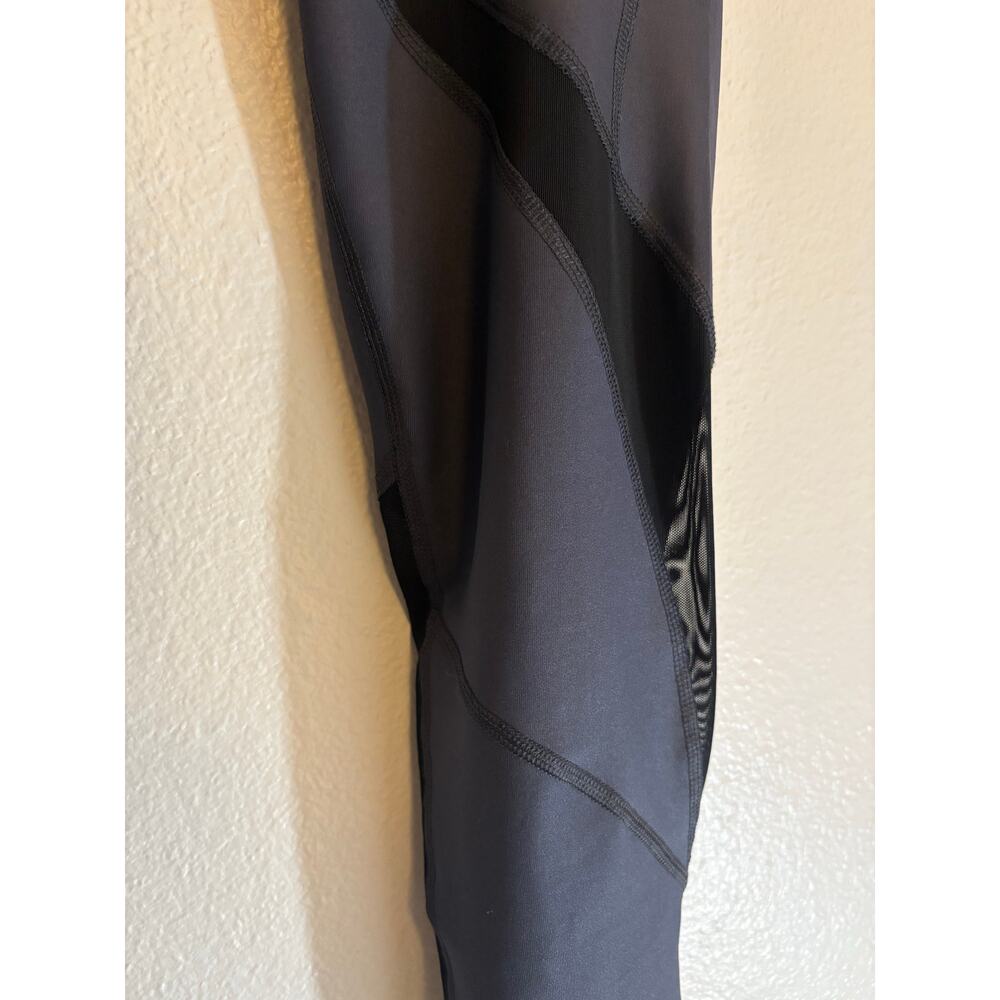 NEW Vina Women’s Small Black Leggings Mesh Cutout Yoga Running Pocket NWT - Picture 4 of 8